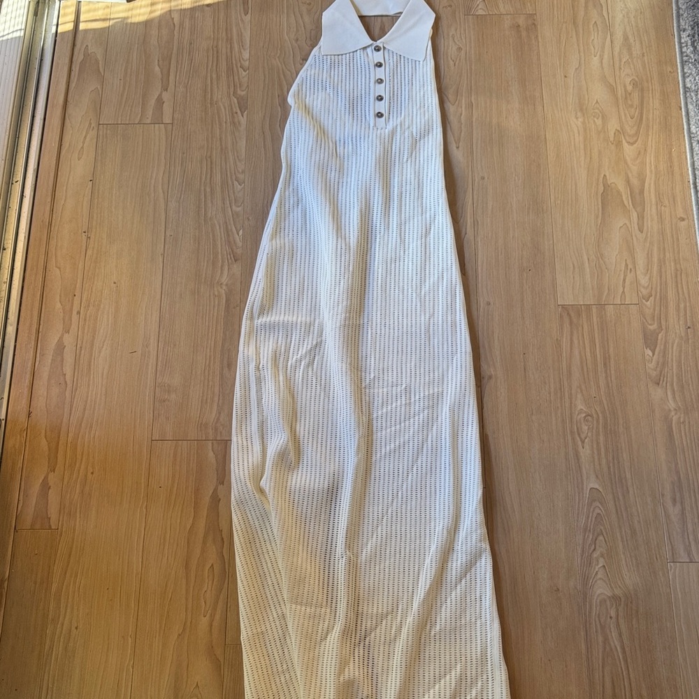 NWT DODIEE REY pointelle maxi dress in cream